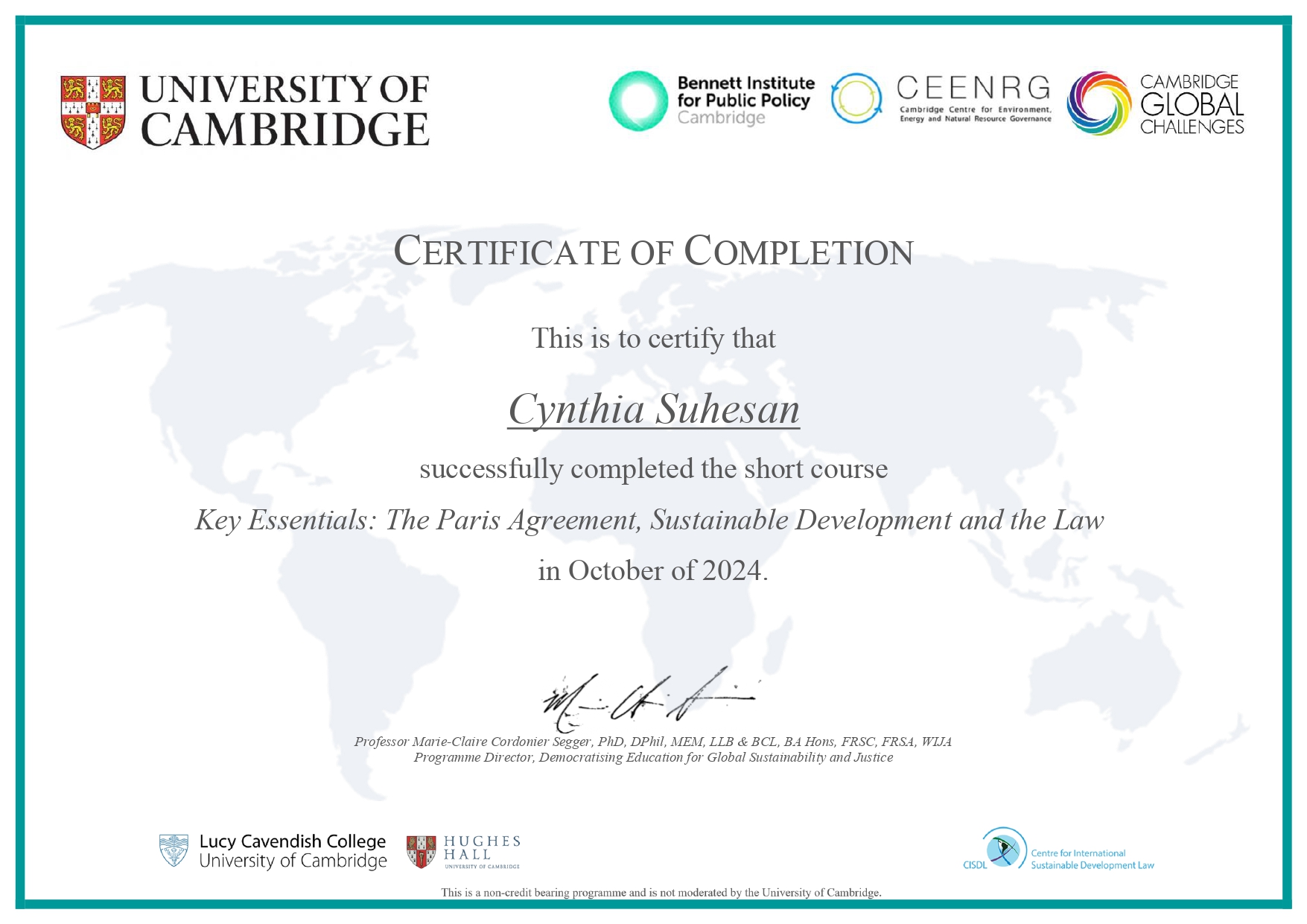 Cambridge Certificate